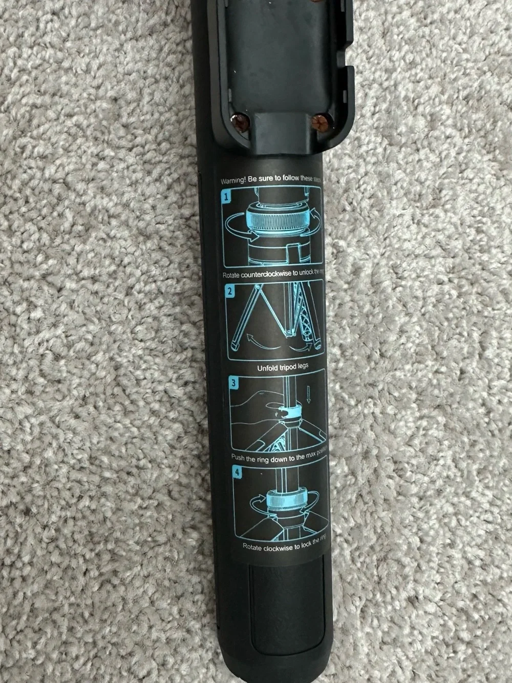 Black Portable Camera/Phone Tripod Stand